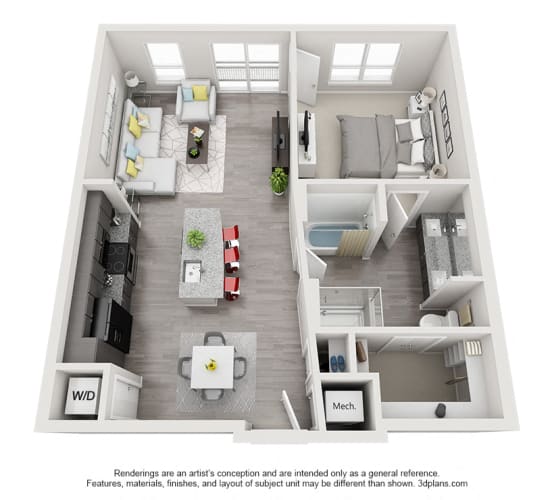 1 & 2 Bedroom Floor Plans Echo Apartment Homes in Dallas, TX